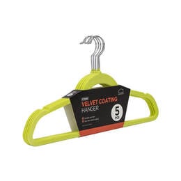 Móc Treo Quần Áo Chống Trượt, Bộ 5 Chiếc, 450x235mm - Màu Xanh Lá - LocknLock - ETM385